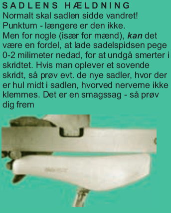 sadlens haeldning